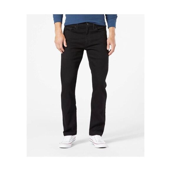 DENIZEN from Levi's Men's 232 Low Rise Slim Straig Black Denim - Picture 1 of 3